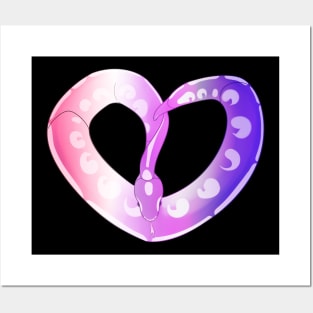 Ball Python Heart (Pride Design) Posters and Art